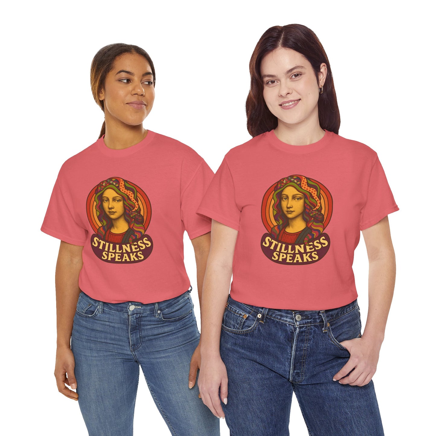 Stillness Speaks T-Shirt, Psychedelic Retro 70s Graphic Tee, Spiritual Mystic Woman Shirt, Boho Trippy Aesthetic Top, Inner Peace Gift,
