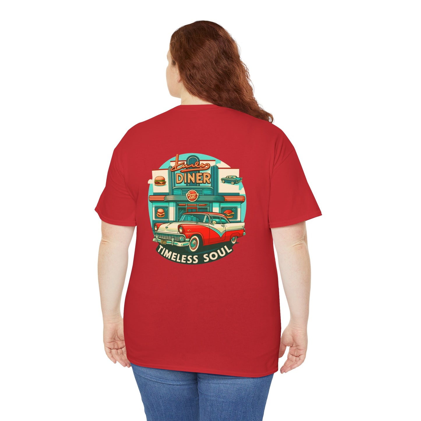 Retro Diner T-Shirt, Vintage Car Graphic Tee, 1950s American Drive-In Shirt, Rockabilly Unisex Top