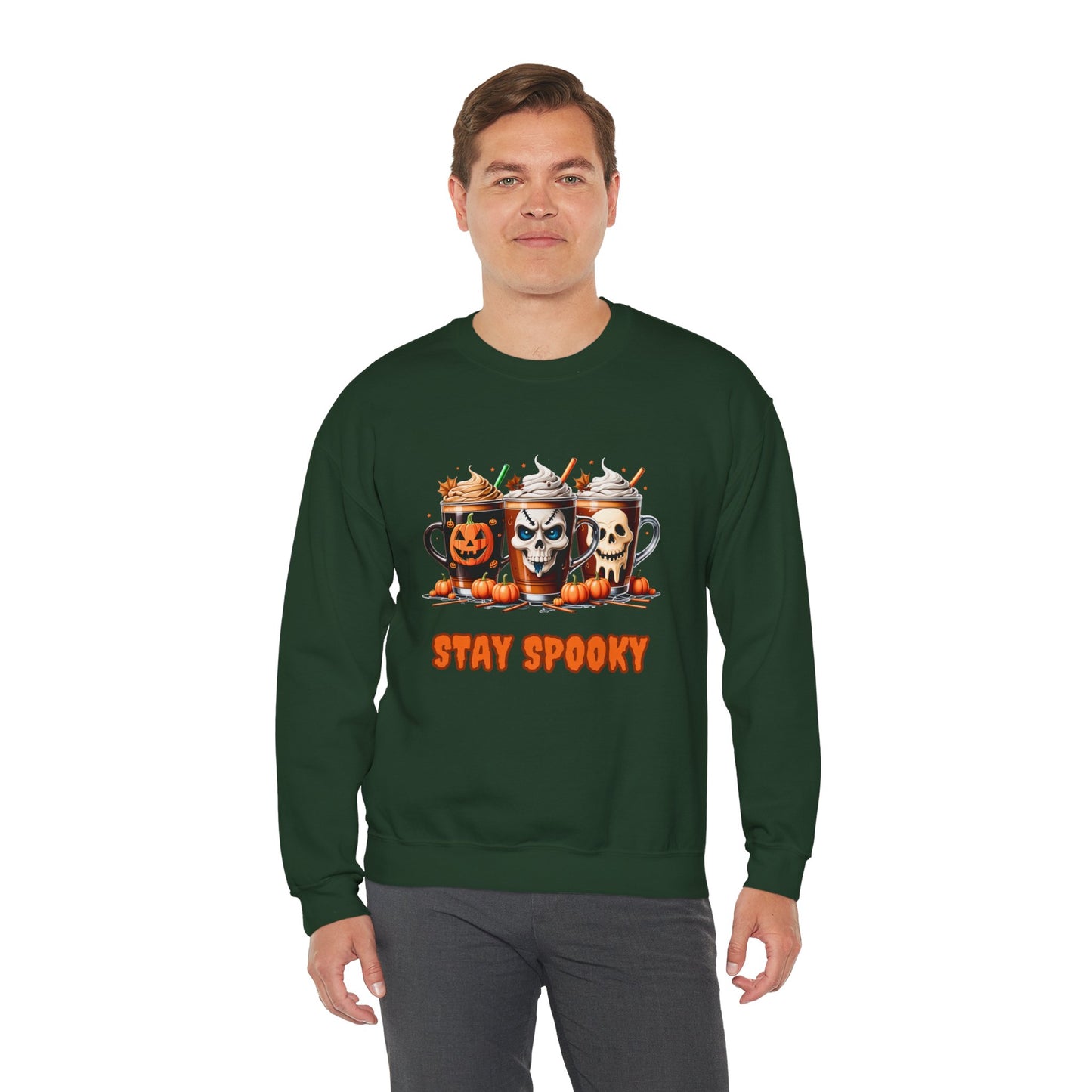 Stay Spooky Halloween Sweatshirt – Unisex Gildan Heavy Blend Crewneck Pullover