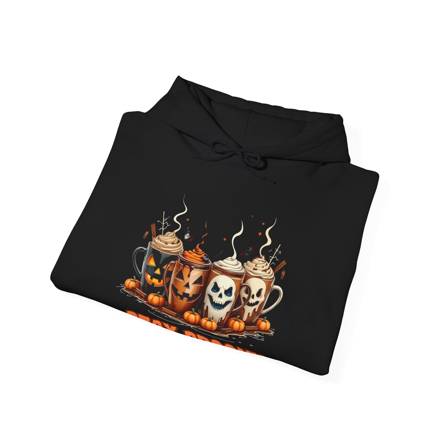 Stay Spooky Halloween Hoodie – Gildan 18500 Unisex Heavy Blend – Gothic Coffee Mug Graphic Sweatshirt