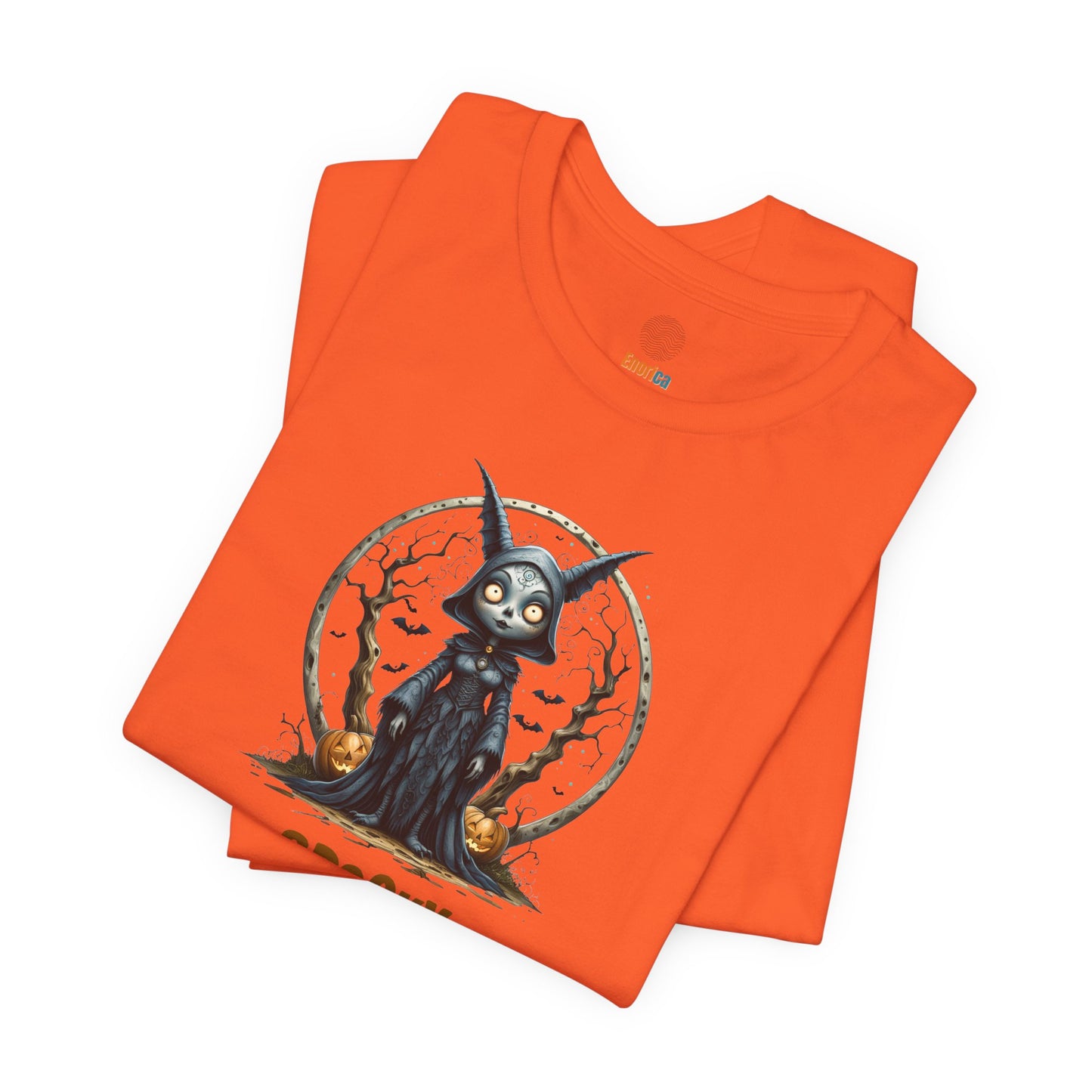Spooky Mama Halloween Shirt – Gothic Cat Witch Graphic Tee – Bella Canvas 3001 Unisex