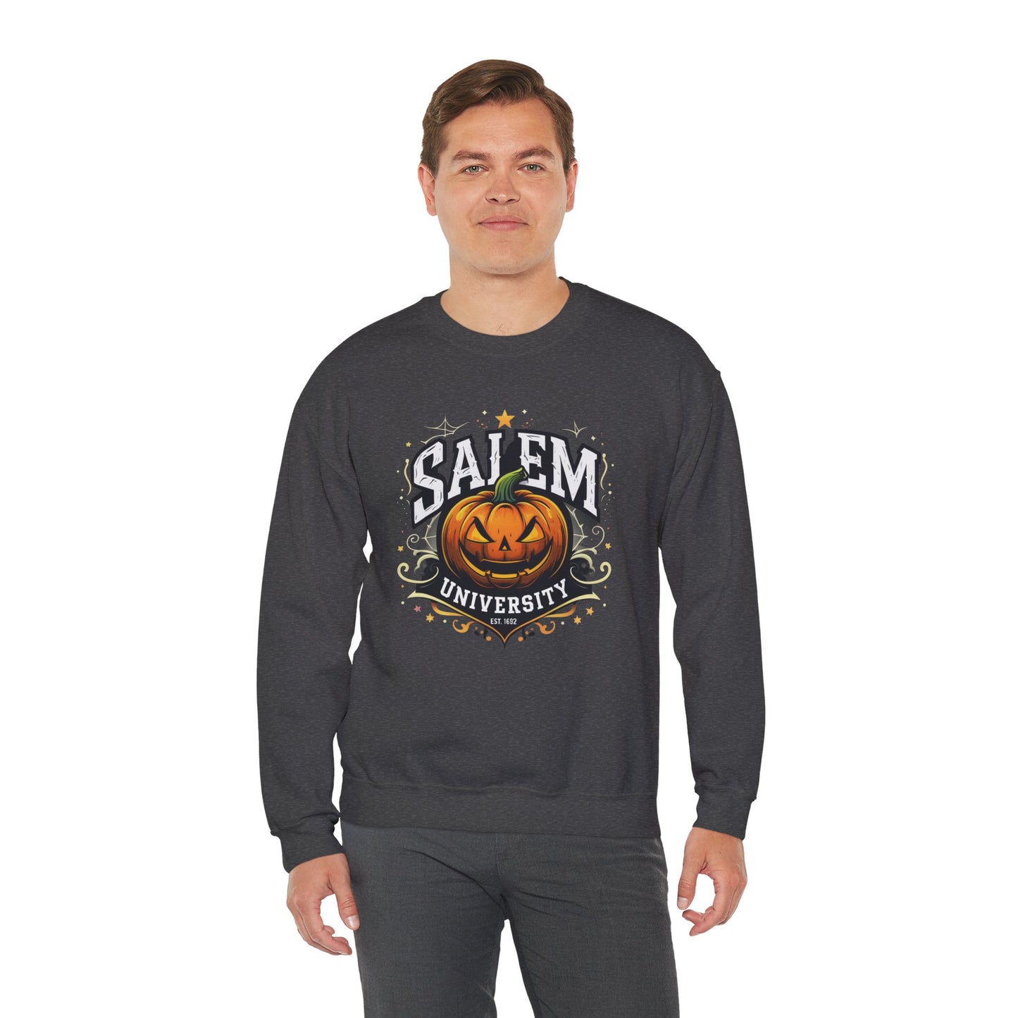 Salem University Jack-O’-Lantern – Unisex Gildan Heavy Blend Crewneck Sweatshirt
