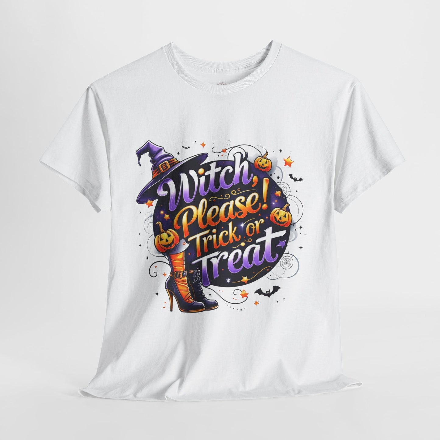 Witch Please Trick or Treat Halloween Shirt | Funny Witch Pumpkin Graphic Tee | Spooky Unisex Costume T-Shirt | Cute Halloween Party Top