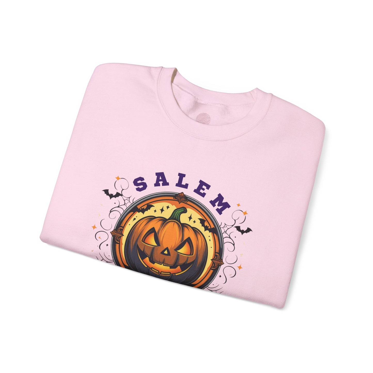 Unisex Salem University Halloween Sweatshirt – Pumpkin Jack-O’-Lantern Graphic Crewneck, Spooky Fall Aesthetic Pullover