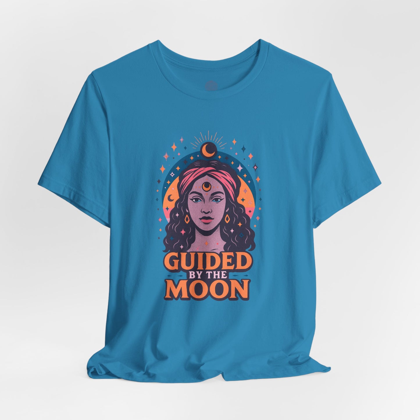 Moon Phase T-Shirt, Celestial Astrology Tee, Spiritual Unisex Top, Witchy Moon Lover Gift, Guided by the Moon Shirt, Mystical Graphic Tee