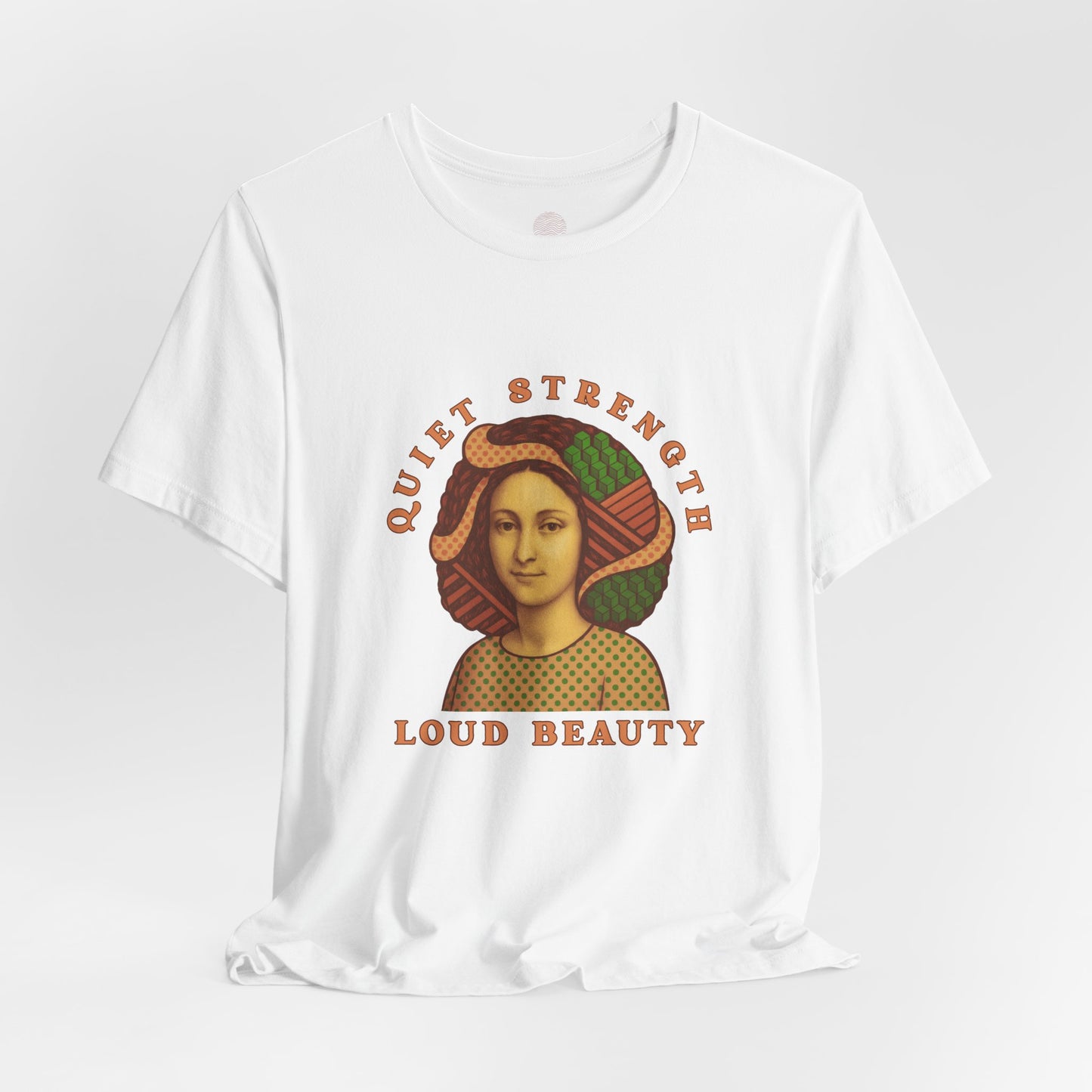 Vintage Retro Quiet Strength Loud Beauty Graphic T-Shirt - Unisex Jersey Tee, Feminine Power Art Shirt, Bella+Canvas 3001, Aesthetic Top