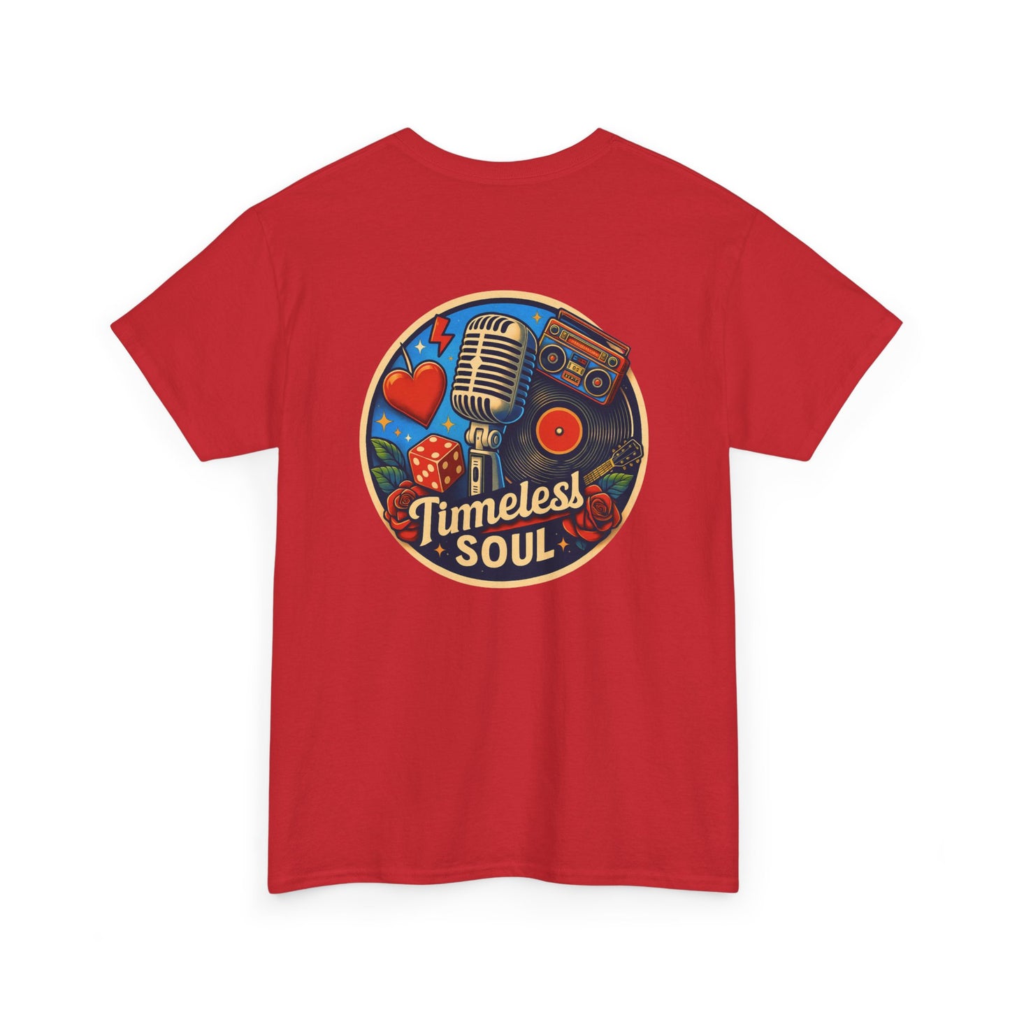 Vintage Retro Music T-Shirt, Rock & Roll Band Shirt, Boombox Guitar Tee, Unisex Heavy Cotton Tee