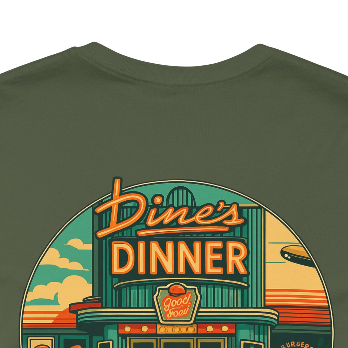 Golden Days Ahead Retro Diner T-Shirt, Vintage 50s Classic Car Graphic Tee, American Dinner Drive-In Style, Bella Canvas 3001 Unisex Shirt
