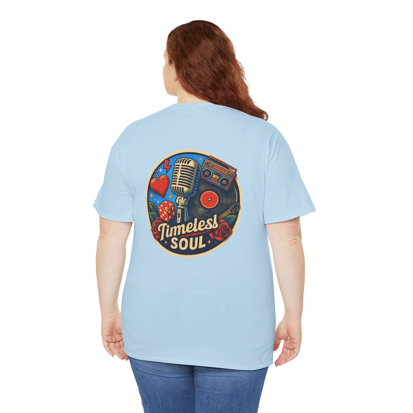 Vintage Retro Music T-Shirt, Rock & Roll Band Shirt, Boombox Guitar Tee, Unisex Heavy Cotton Tee
