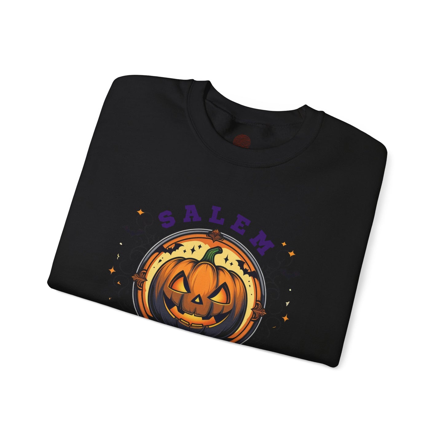Unisex Salem University Halloween Sweatshirt – Pumpkin Jack-O’-Lantern Graphic Crewneck, Spooky Fall Aesthetic Pullover