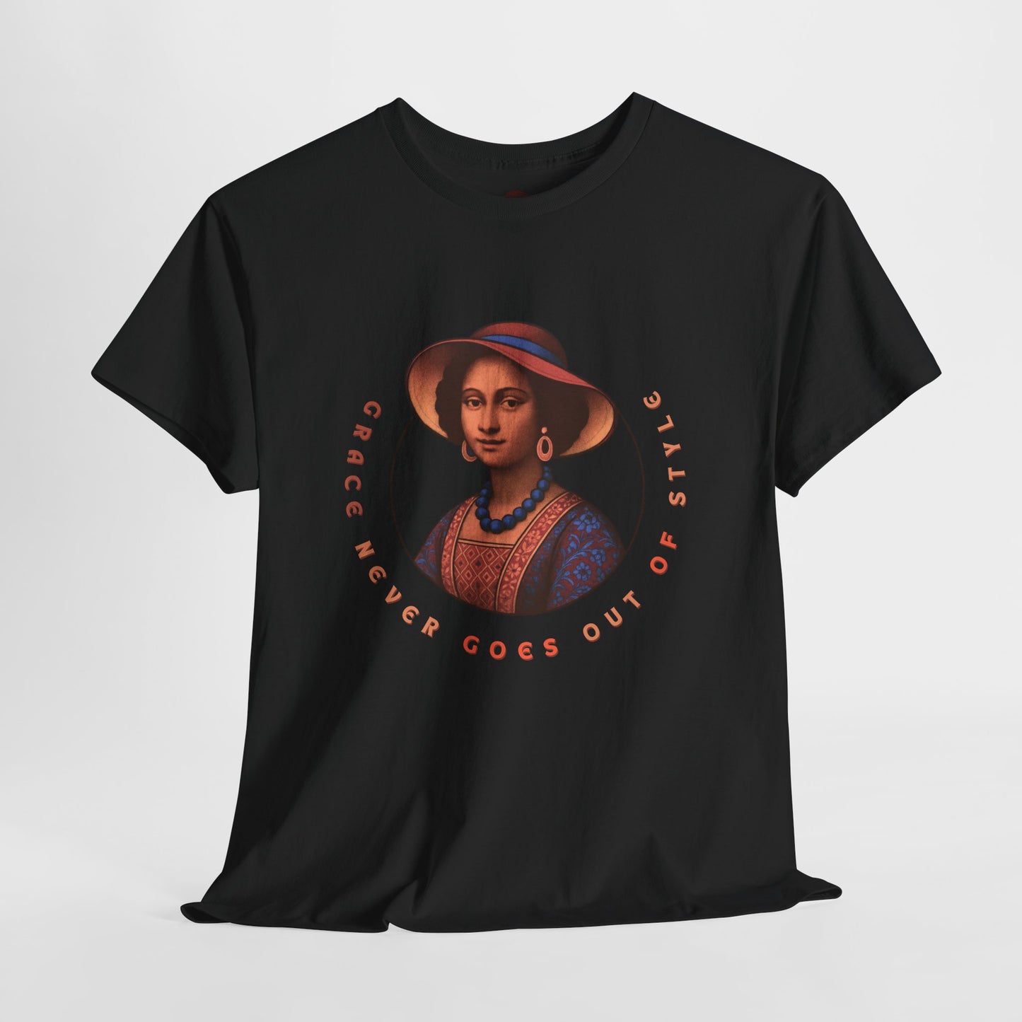 Grace Never Goes Out of Style Gildan 5000 Shirt, Vintage Renaissance Woman Graphic Tee, Inspirational Quote T Shirt, Retro Art Gift