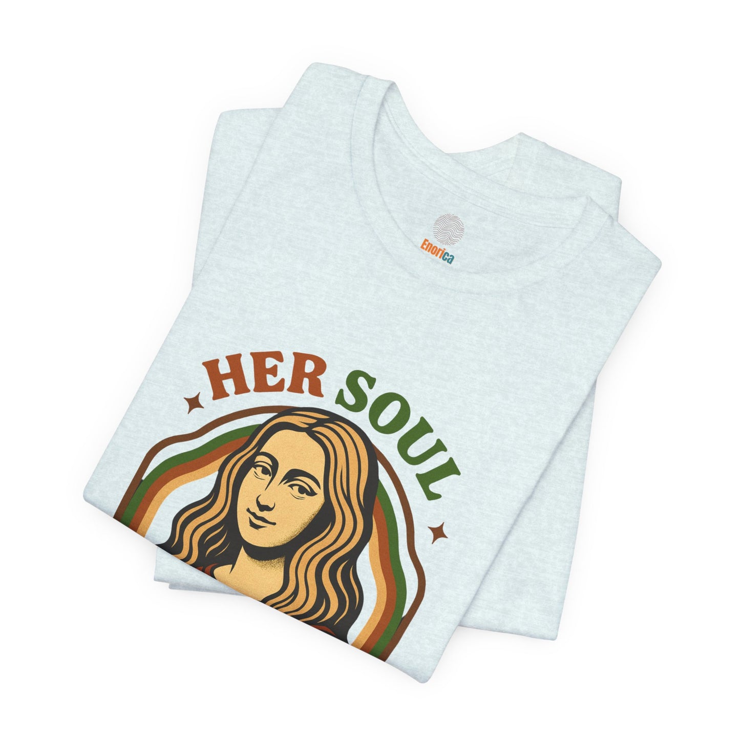 Inspirational Quote Unisex Tee, Her Soul Knows The Way Shirt, Retro Graphic T-Shirt, Vintage Quote Top, Bella+Canvas 3001 Shirt