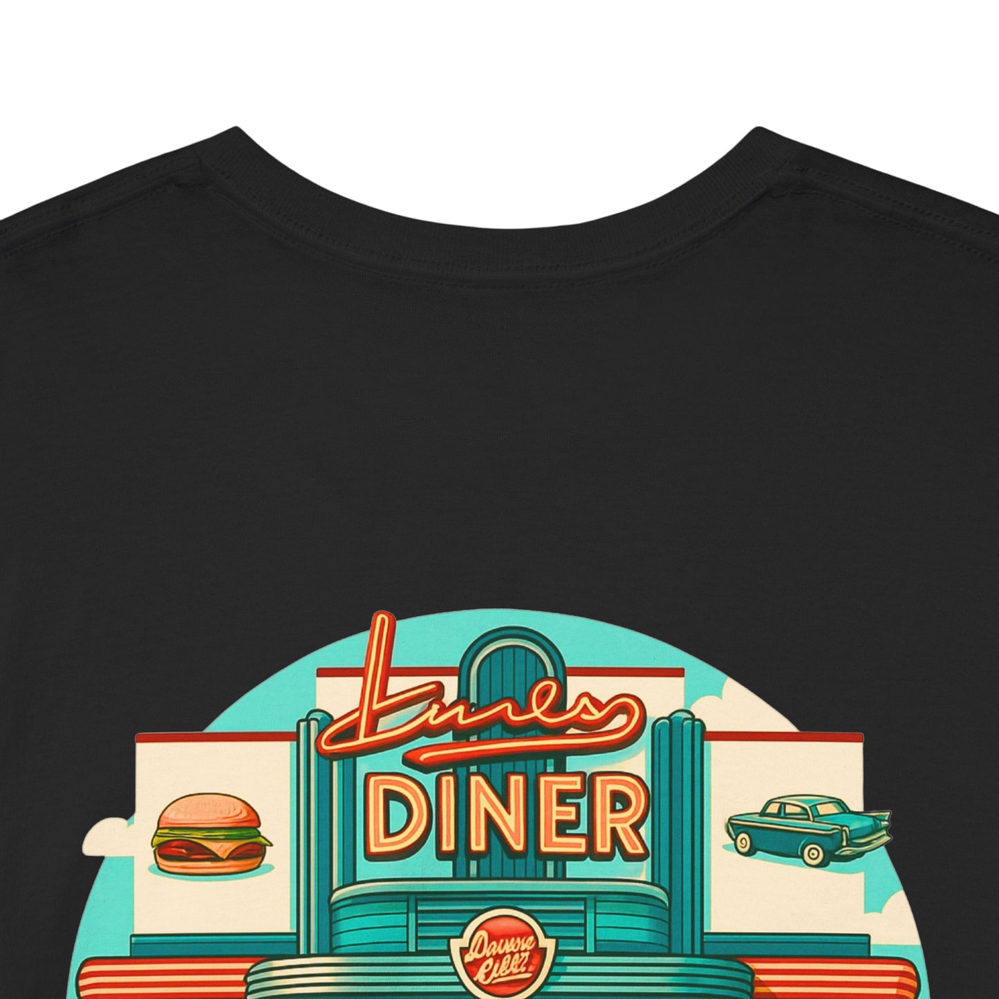 Retro Diner T-Shirt, Vintage Car Graphic Tee, 1950s American Drive-In Shirt, Rockabilly Unisex Top