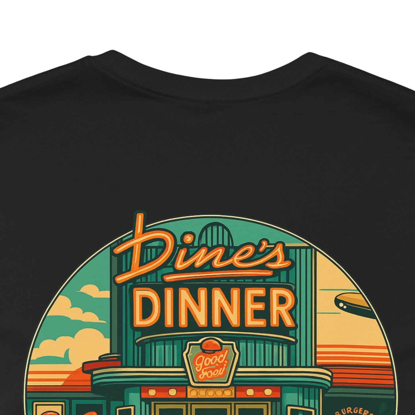 Golden Days Ahead Retro Diner T-Shirt, Vintage 50s Classic Car Graphic Tee, American Dinner Drive-In Style, Bella Canvas 3001 Unisex Shirt