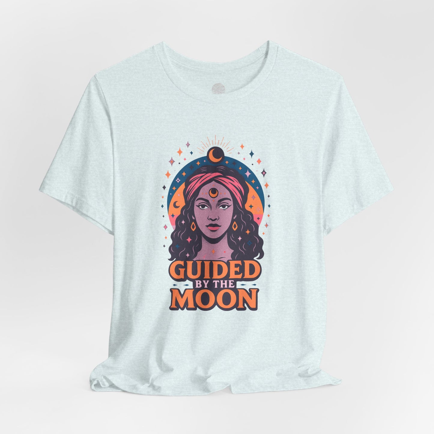 Moon Phase T-Shirt, Celestial Astrology Tee, Spiritual Unisex Top, Witchy Moon Lover Gift, Guided by the Moon Shirt, Mystical Graphic Tee
