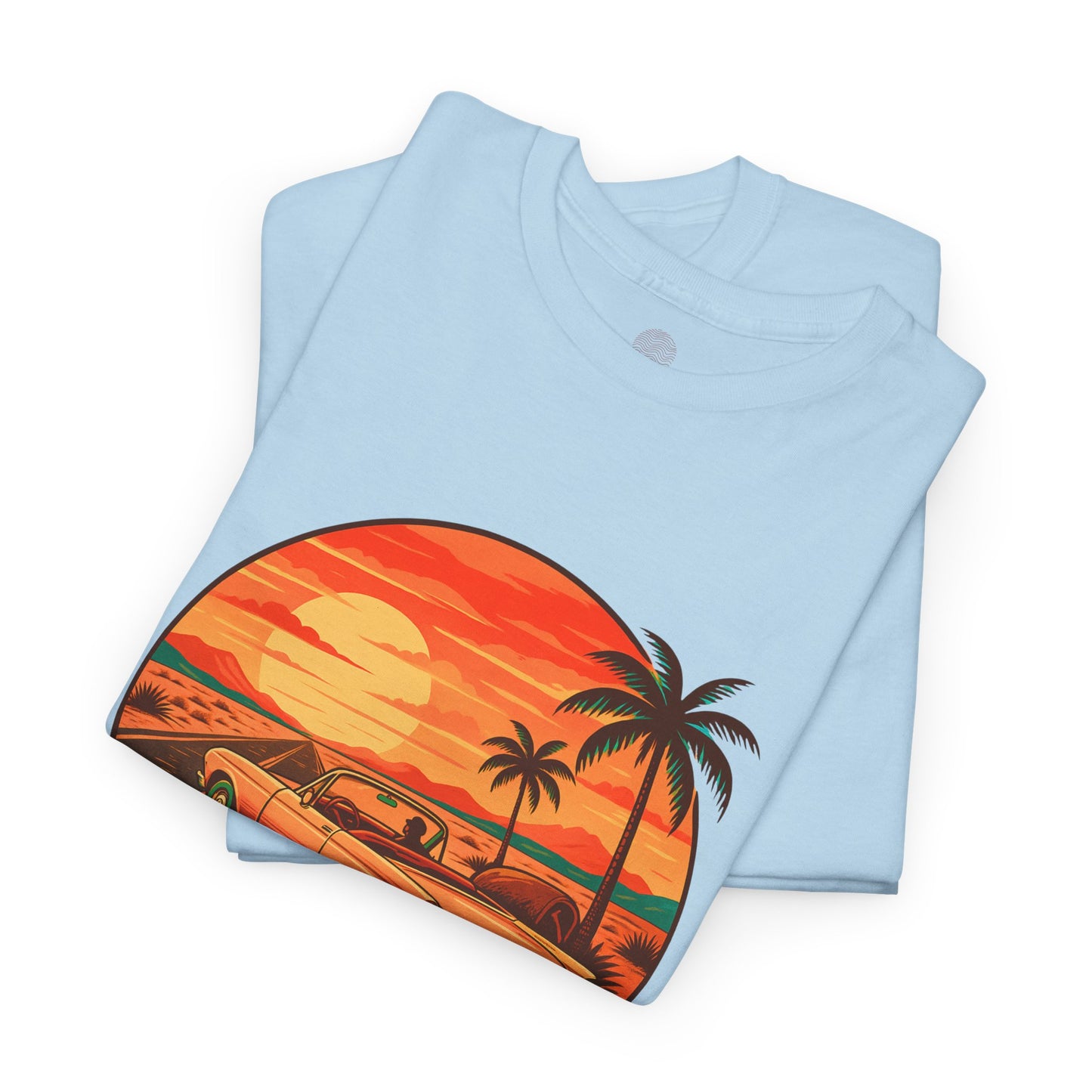 Timeless Soul Road Trip T-Shirt, Retro Sunset Unisex Tee, Vintage Palm Tree Graphic Shirt