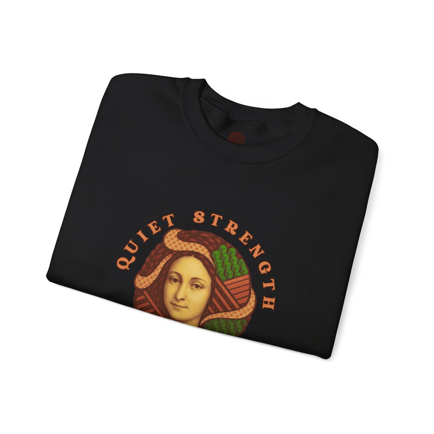 Quiet Strength Loud Beauty Graphic Sweatshirt - Retro Vintage Aesthetic Unisex Gildan 18000, Feminine Power Art Shirt, Crewneck Jumper,