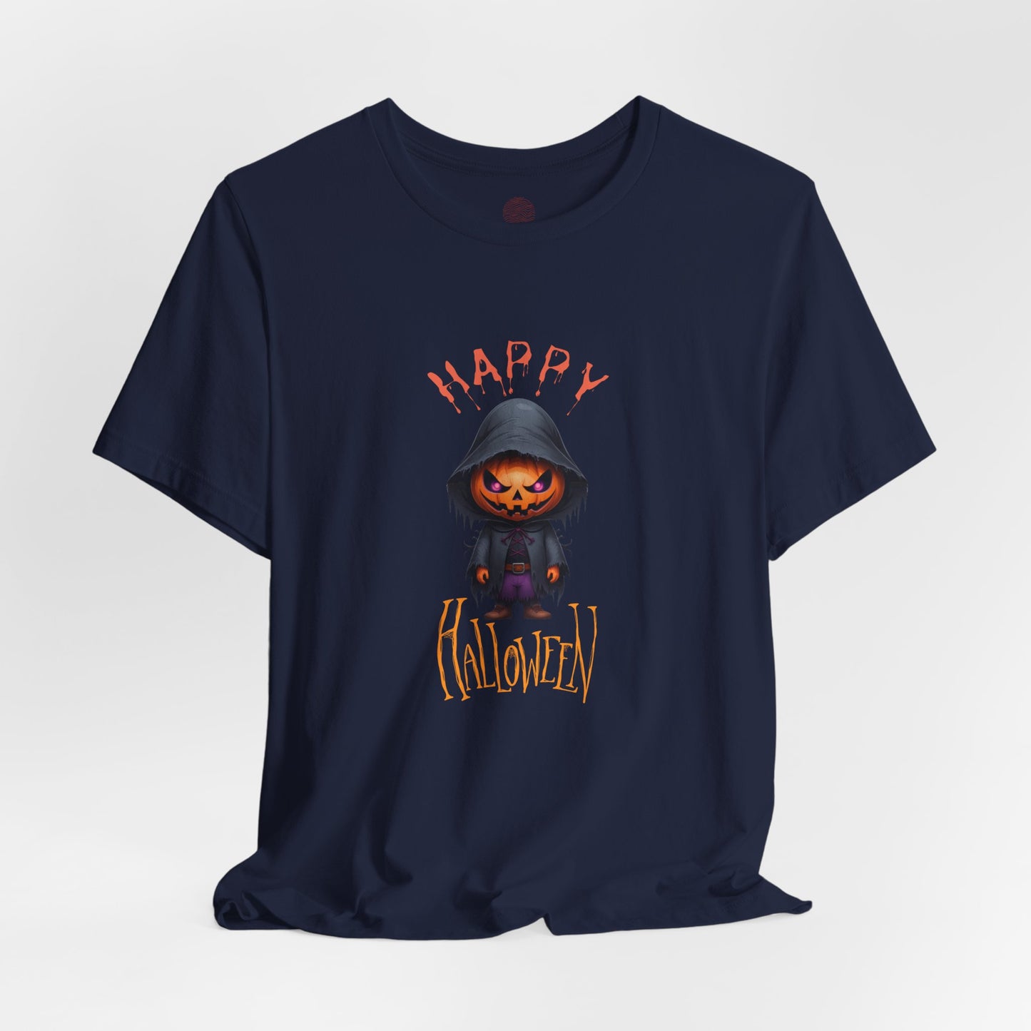 Happy Halloween Pumpkin Head Shirt – Spooky Jack O’Lantern Graphic Tee – Bella Canvas 3001 Unisex T-Shirt