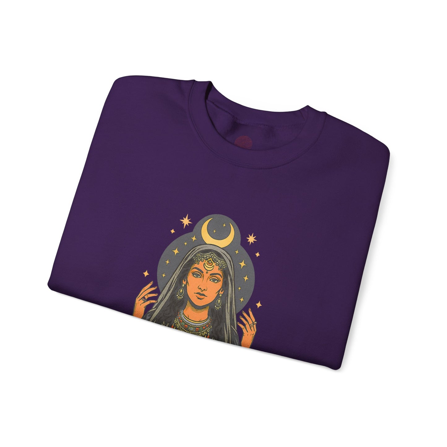 Guided by the Moon Sweatshirt, Celestial Graphic Pullover, Moon Phase Cozy Top, Astrology Gift, Gildan 18000 Sweatshirt