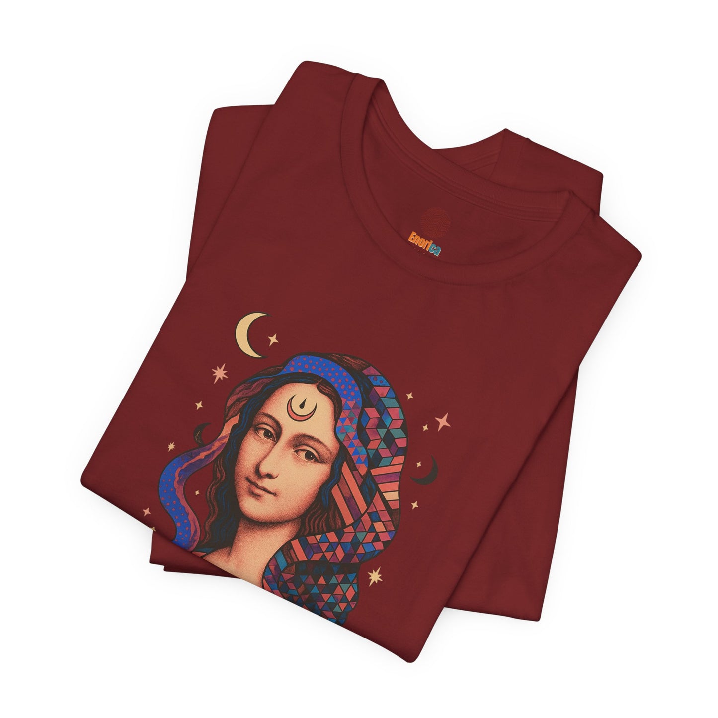 Moon Phase Unisex Tee, Celestial Graphic T-Shirt, Retro Geometric Spiritual Top, Astrology Gift, Mystical Moon Shirt, Boho Tee, Lunar Cycle