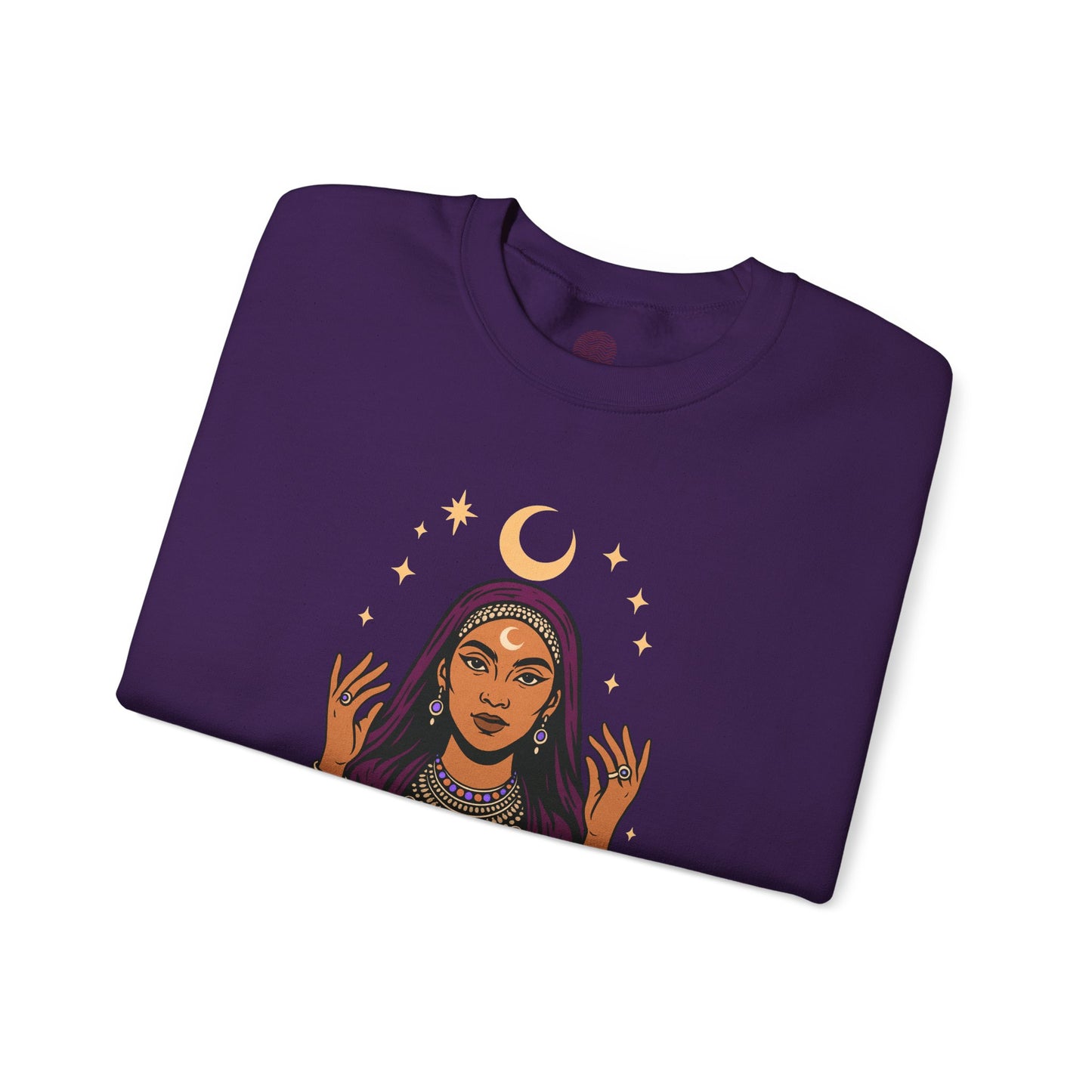 Guided by the Moon Sweatshirt, Mystical Celestial Graphic Pullover, Astrology Spiritual Unisex Crewneck, Moon Phase Cozy Gift, Celestial