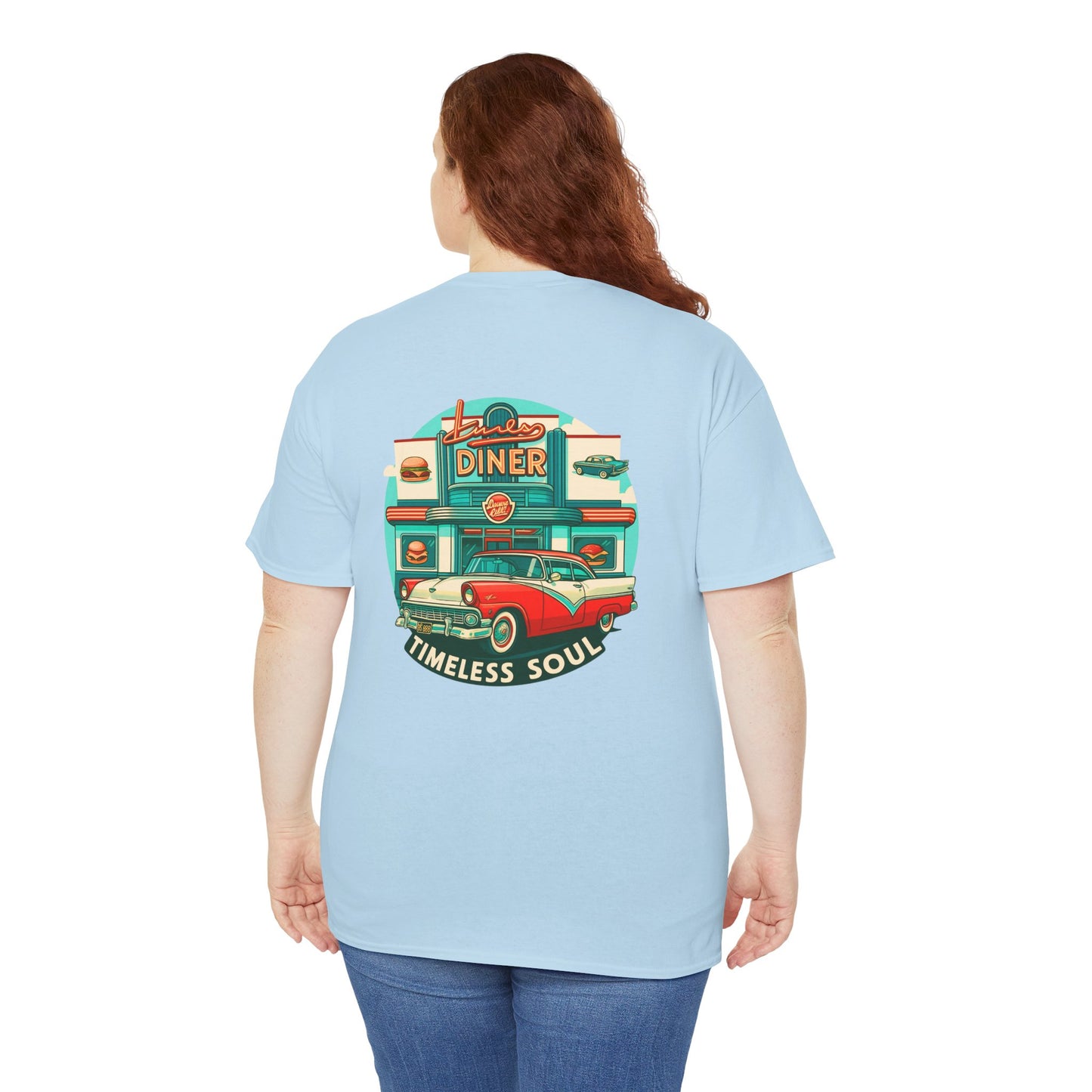 Retro Diner T-Shirt, Vintage Car Graphic Tee, 1950s American Drive-In Shirt, Rockabilly Unisex Top