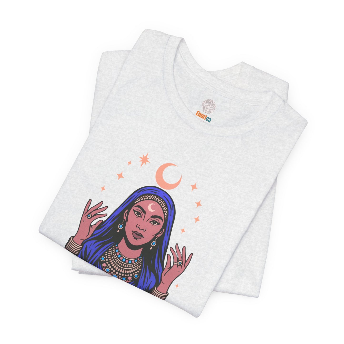 Guided by the Moon T Shirt, Mystical Celestial Graphic Tee, Spiritual Astrology Unisex Top, Moon Phase Witchy Gift for Moon Lovers - Unisex