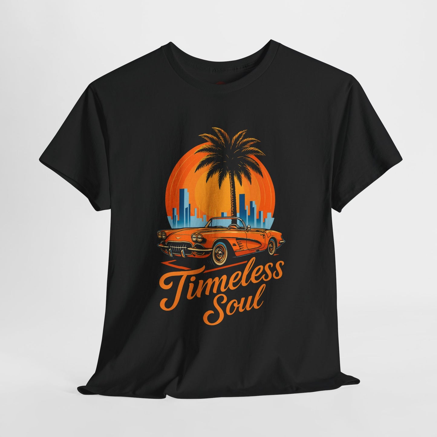 Vintage Sunset Retro Car T-Shirt, Classic Convertible Shirt, Miami Beach 80s Style Top - Unisex Tee