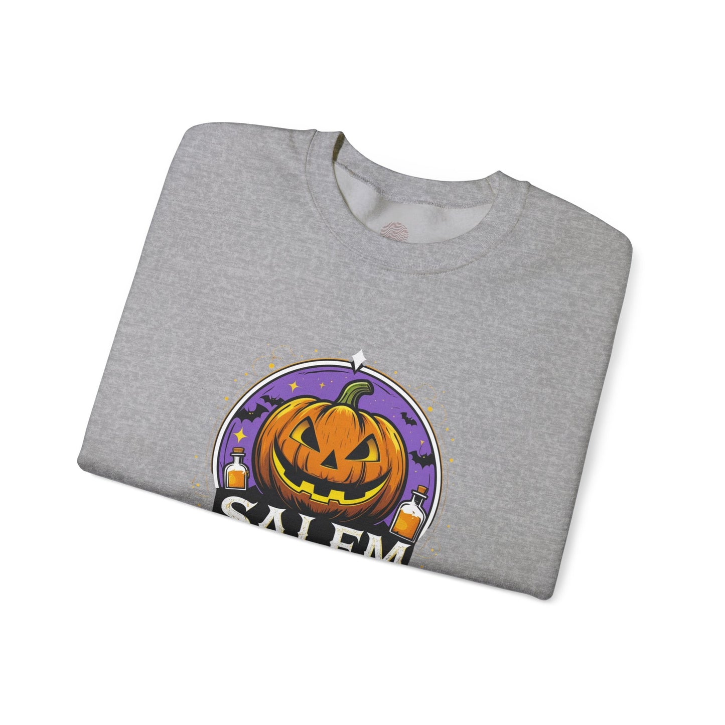 "Unisex Salem University Halloween Sweatshirt – Pumpkin Jack-O’-Lantern Graphic Crewneck Pullover"