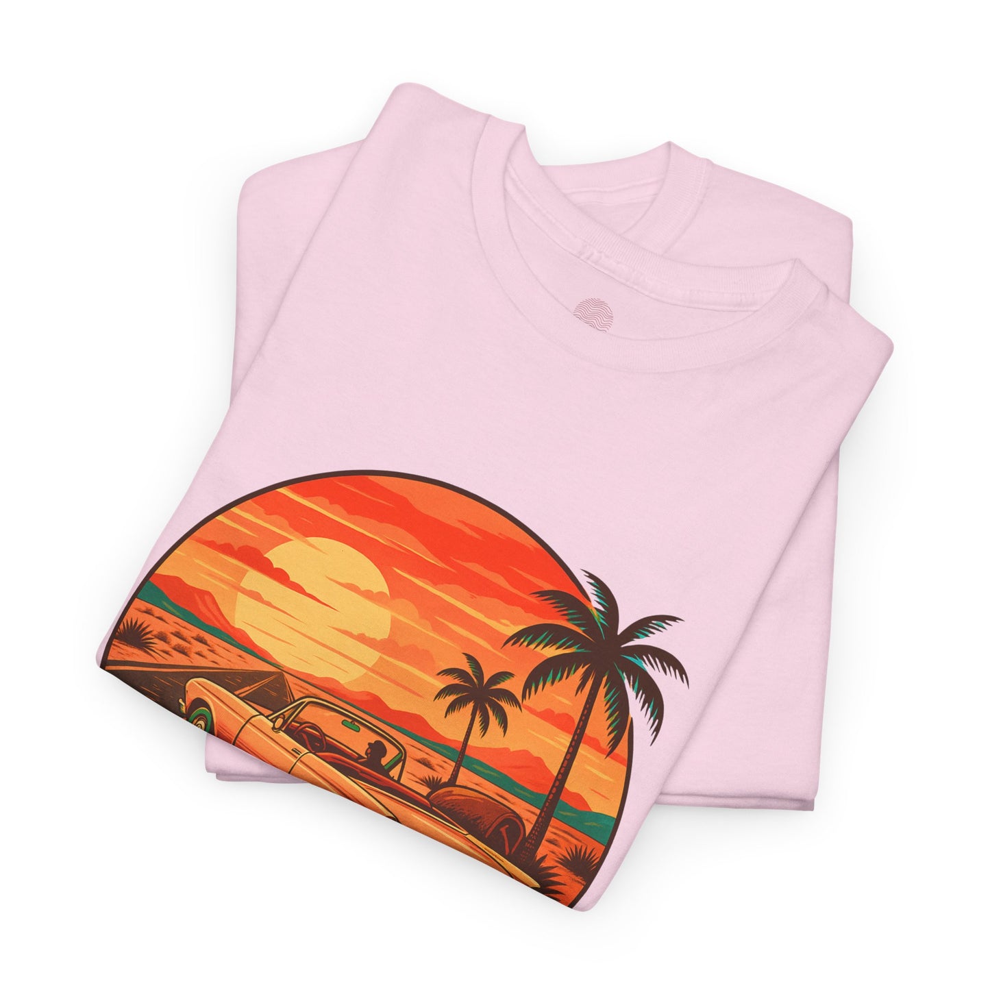 Timeless Soul Road Trip T-Shirt, Retro Sunset Unisex Tee, Vintage Palm Tree Graphic Shirt