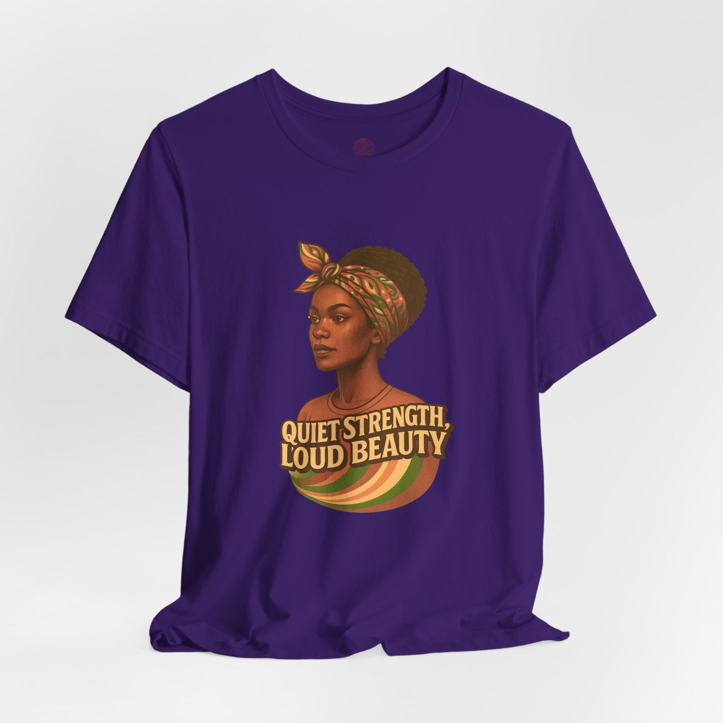 Afrocentric Quiet Strength Tee, Black Women Empowerment Shirt, Retro Feminist Top, Bella Canvas 3001 T-Shirt, Loud Beauty Graphic