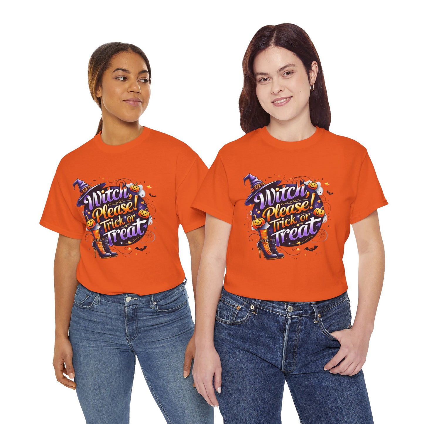 Witch Please Trick or Treat Halloween Shirt | Funny Witch Pumpkin Graphic Tee | Spooky Unisex Costume T-Shirt | Cute Halloween Party Top