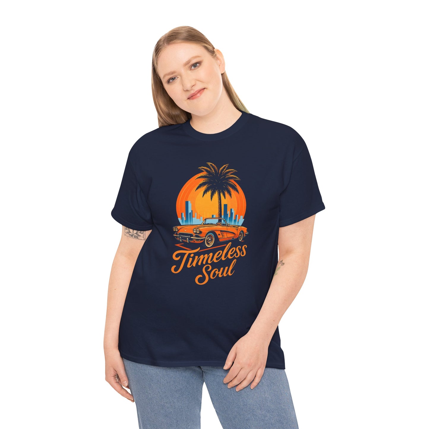 Vintage Sunset Retro Car T-Shirt, Classic Convertible Shirt, Miami Beach 80s Style Top - Unisex Tee