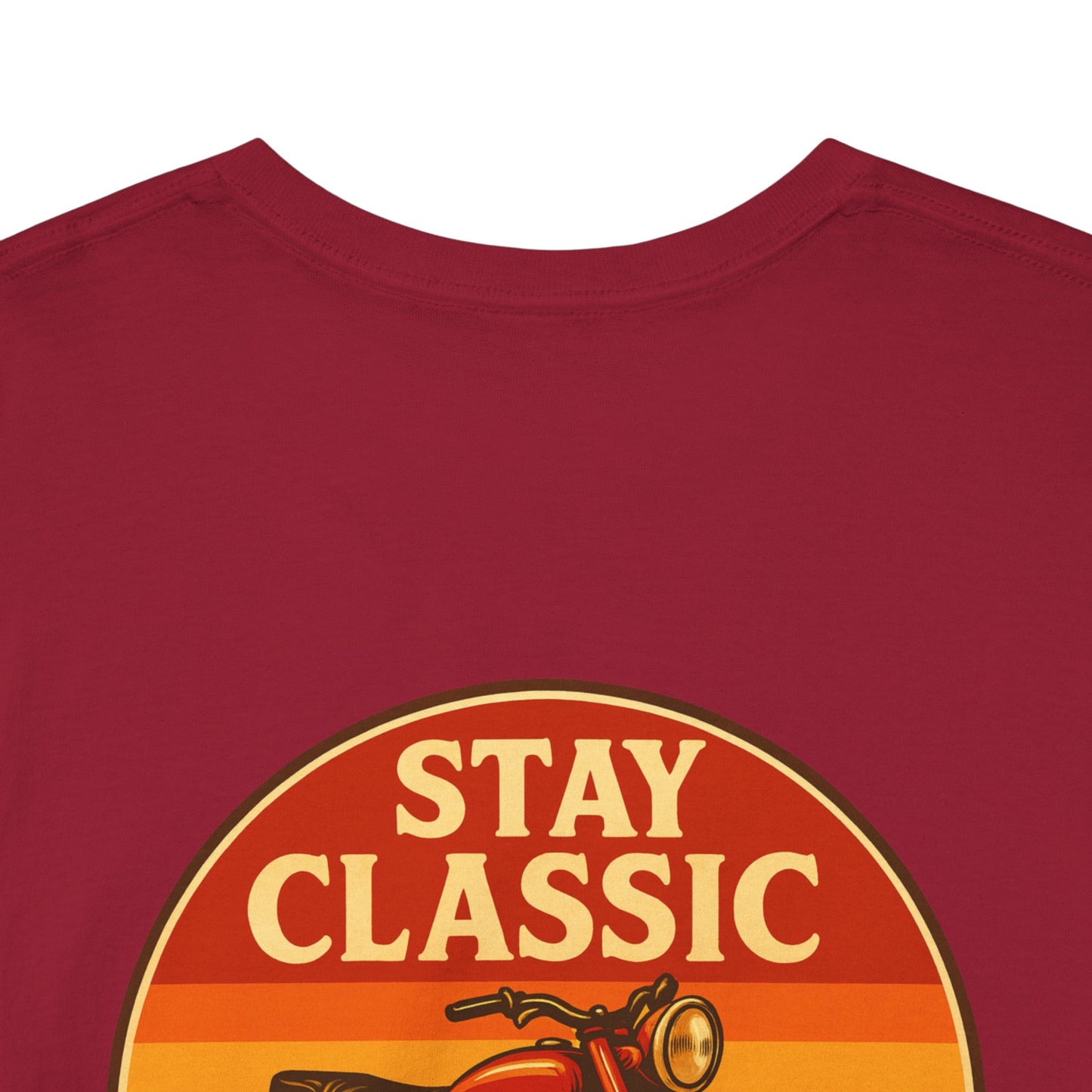 Stay Classic Motorcycle T-Shirt | Retro Bike Graphic Tee | Gildan 5000