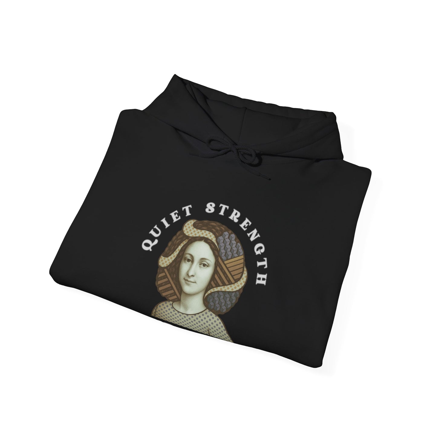Quiet Strength Loud Beauty Unisex Hoodie, Gildan 18500 Sweatshirt, Feminist Empowerment Pullover, Retro Art Style Hooded Jumper, Graphic