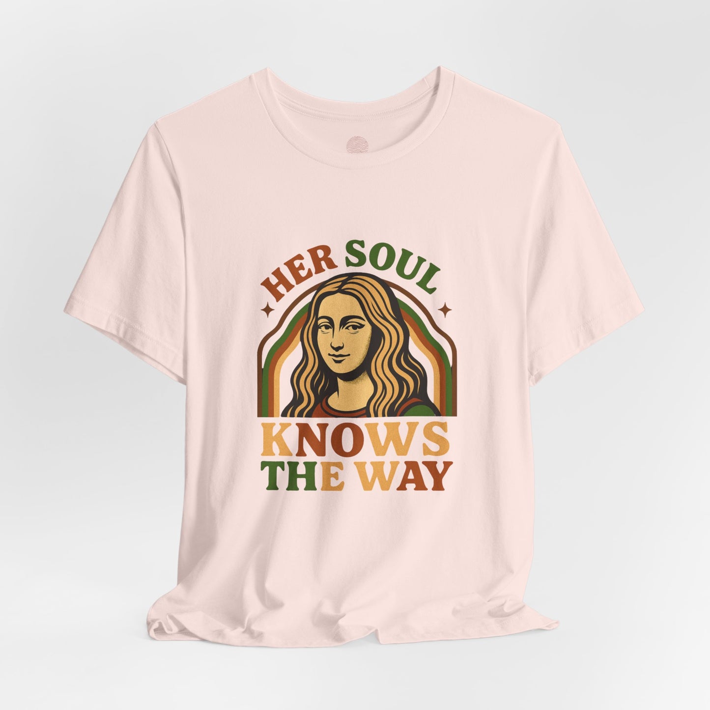 Inspirational Quote Unisex Tee, Her Soul Knows The Way Shirt, Retro Graphic T-Shirt, Vintage Quote Top, Bella+Canvas 3001 Shirt