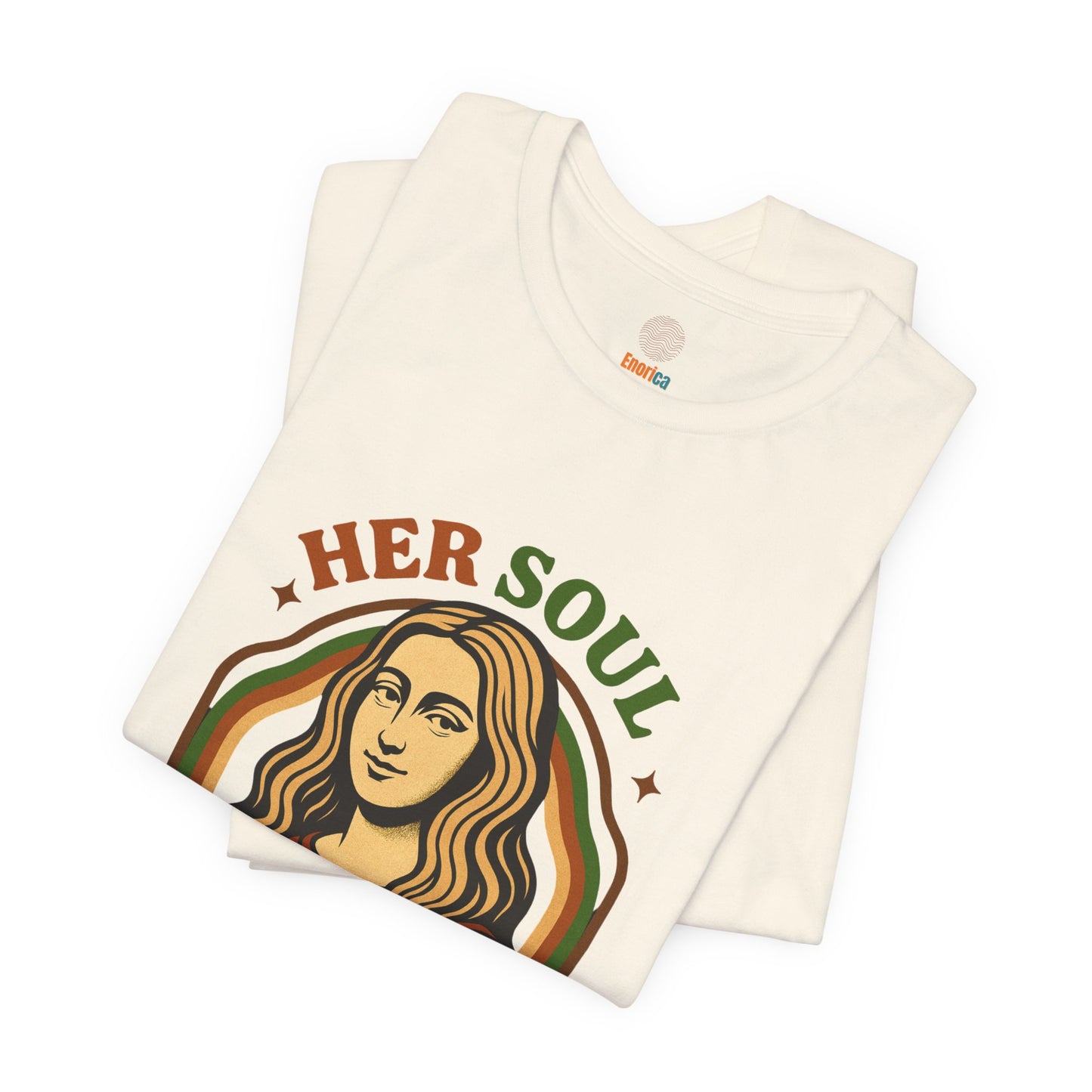 Inspirational Quote Unisex Tee, Her Soul Knows The Way Shirt, Retro Graphic T-Shirt, Vintage Quote Top, Bella+Canvas 3001 Shirt