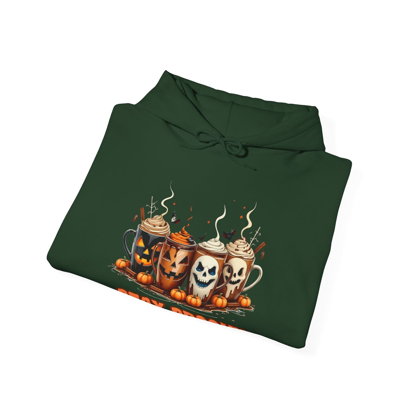 Stay Spooky Halloween Hoodie – Gildan 18500 Unisex Heavy Blend – Gothic Coffee Mug Graphic Sweatshirt