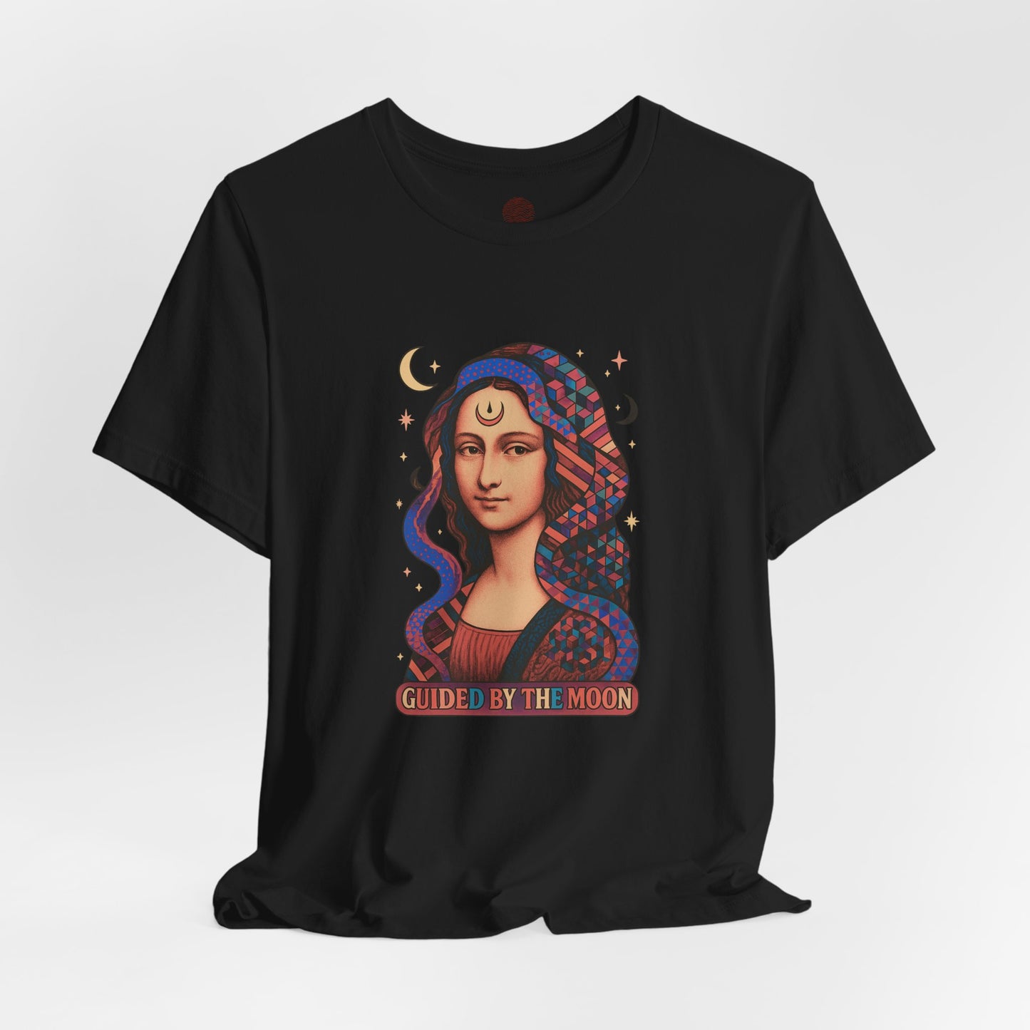 Moon Phase Unisex Tee, Celestial Graphic T-Shirt, Retro Geometric Spiritual Top, Astrology Gift, Mystical Moon Shirt, Boho Tee, Lunar Cycle