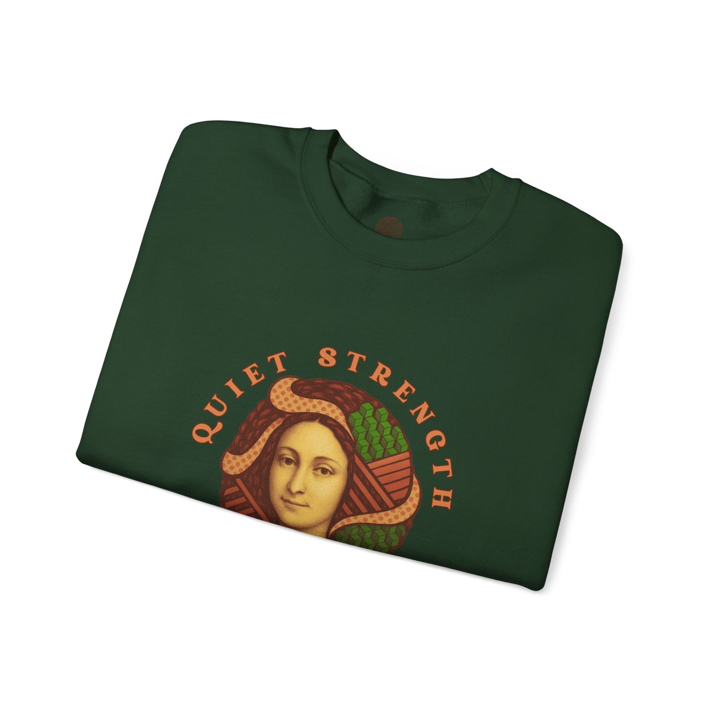 Quiet Strength Loud Beauty Graphic Sweatshirt - Retro Vintage Aesthetic Unisex Gildan 18000, Feminine Power Art Shirt, Crewneck Jumper,