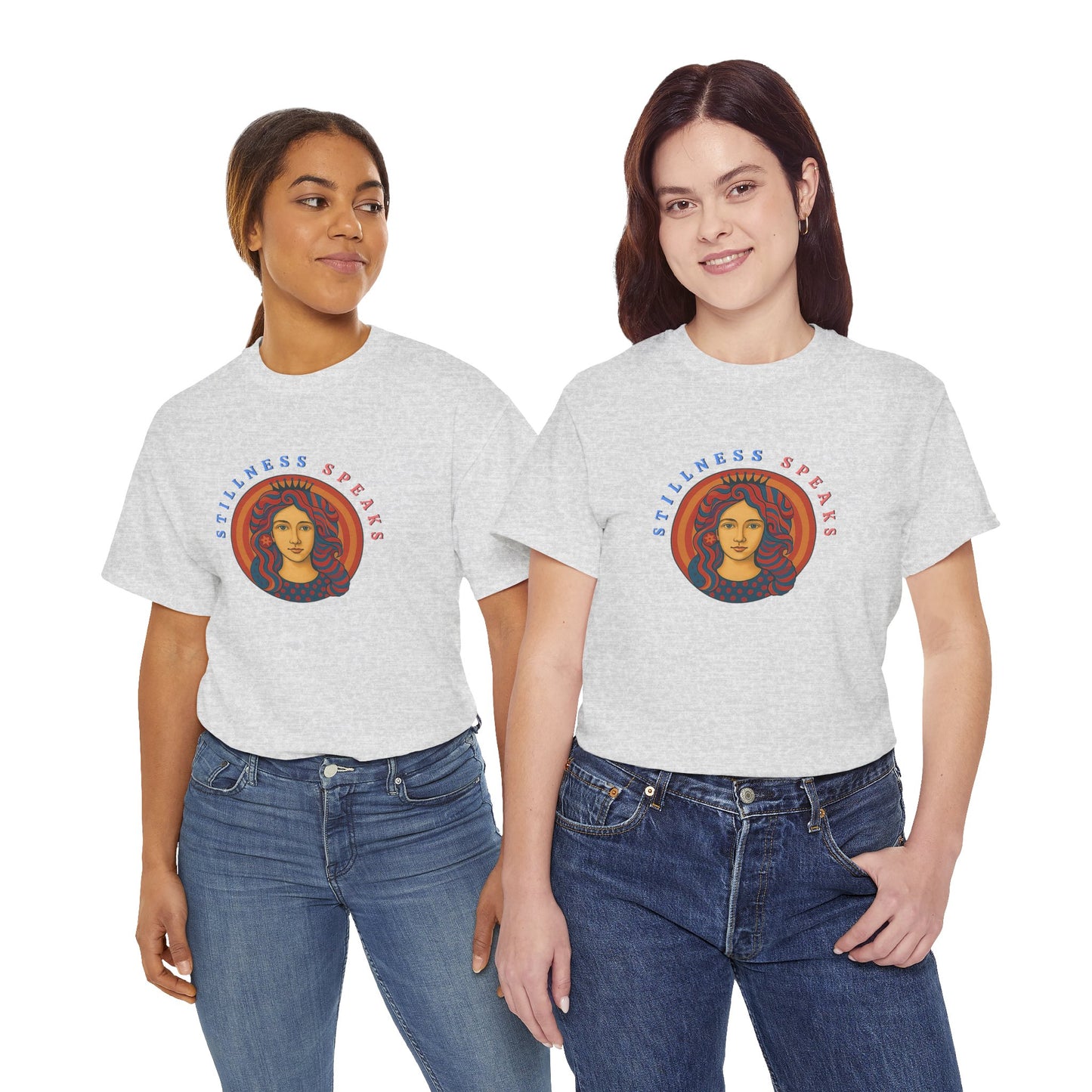 Stillness Speaks T-Shirt, Psychedelic Retro Graphic Tee, Spiritual Mystic Woman Shirt, 70s Boho Aesthetic Top, Inner Peace Gift, Unisex