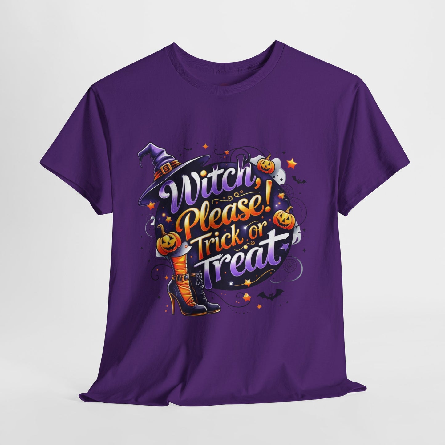 Witch Please Trick or Treat Halloween Shirt | Funny Witch Pumpkin Graphic Tee | Spooky Unisex Costume T-Shirt | Cute Halloween Party Top