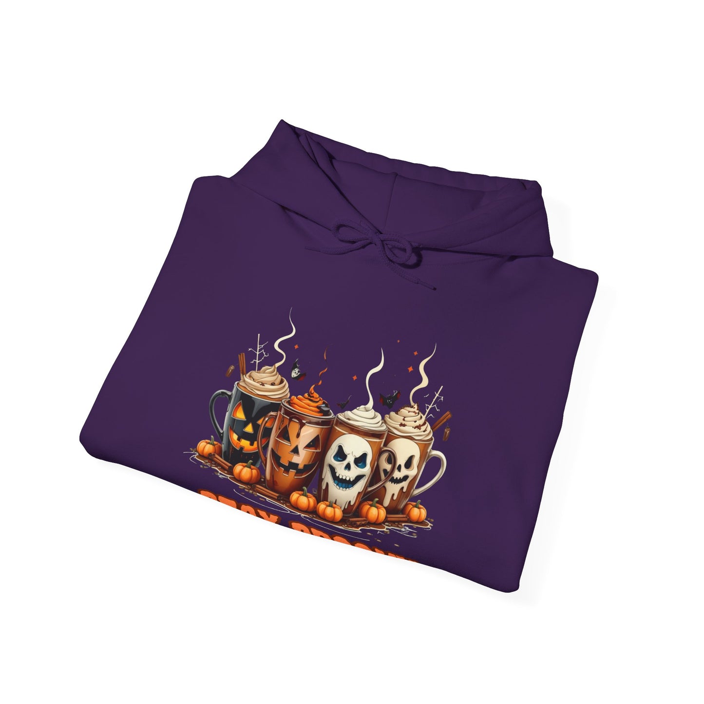 Stay Spooky Halloween Hoodie – Gildan 18500 Unisex Heavy Blend – Gothic Coffee Mug Graphic Sweatshirt