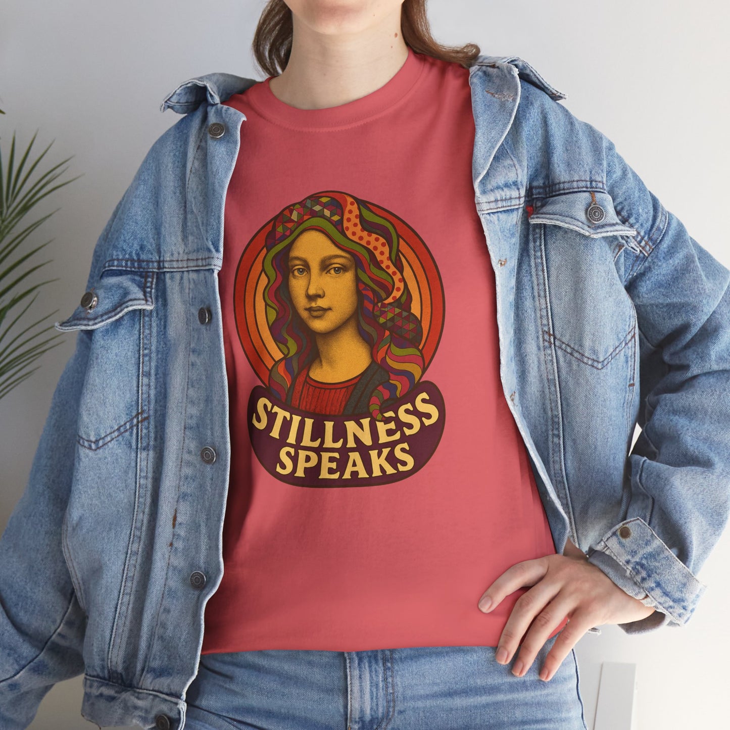 Stillness Speaks T-Shirt, Psychedelic Retro 70s Graphic Tee, Spiritual Mystic Woman Shirt, Boho Trippy Aesthetic Top, Inner Peace Gift,