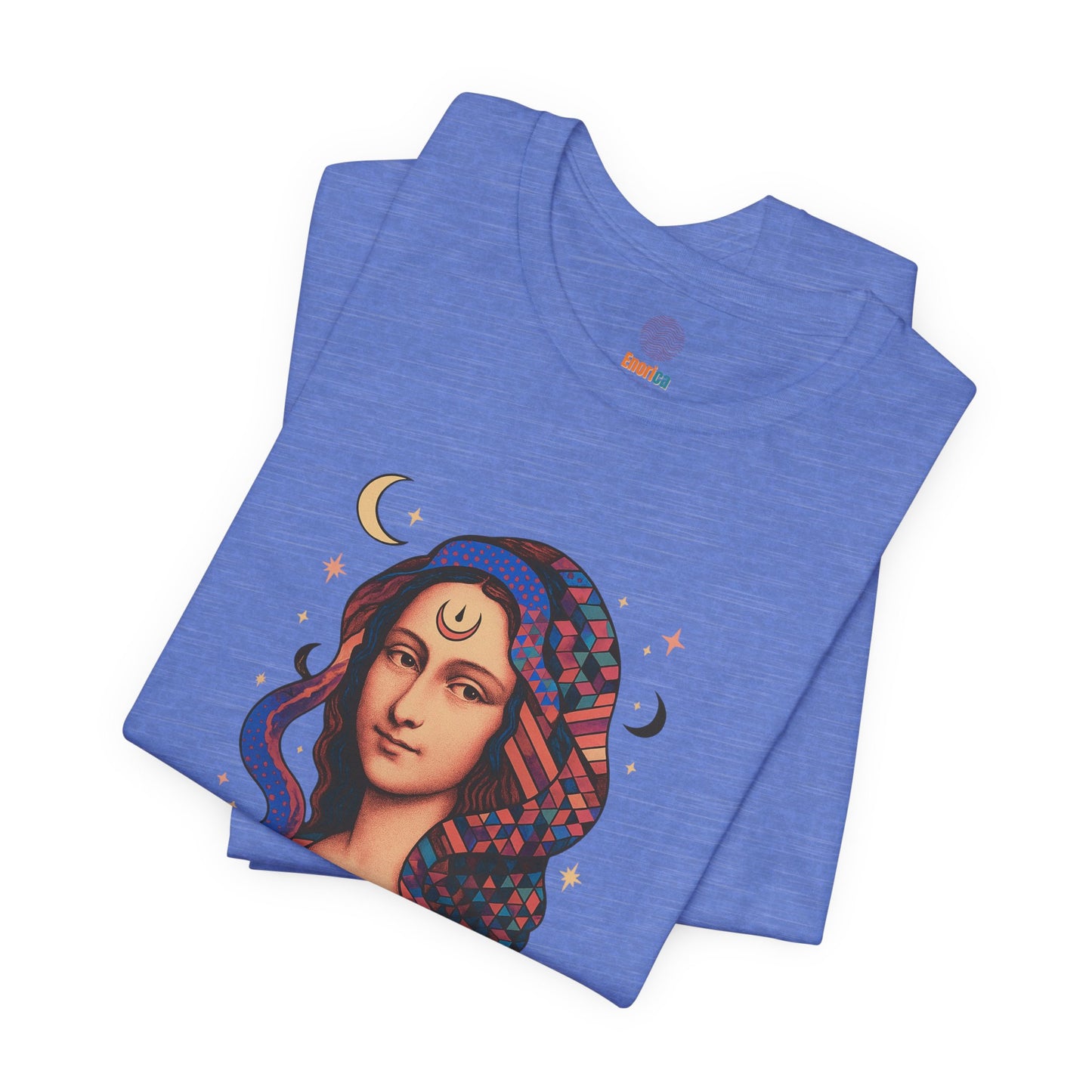 Moon Phase Unisex Tee, Celestial Graphic T-Shirt, Retro Geometric Spiritual Top, Astrology Gift, Mystical Moon Shirt, Boho Tee, Lunar Cycle