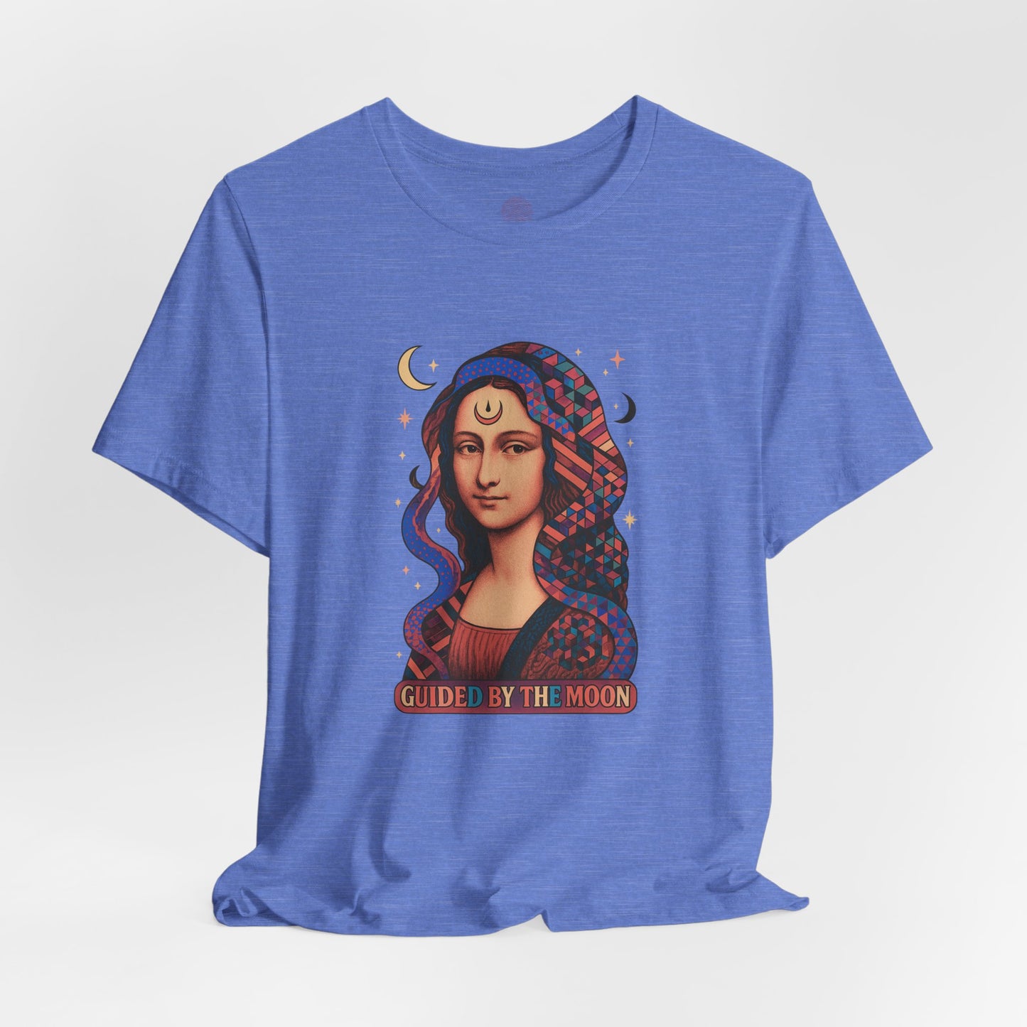 Moon Phase Unisex Tee, Celestial Graphic T-Shirt, Retro Geometric Spiritual Top, Astrology Gift, Mystical Moon Shirt, Boho Tee, Lunar Cycle
