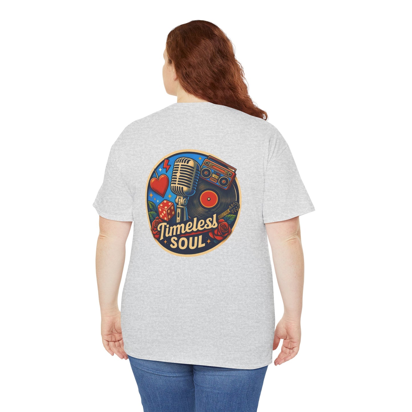 Vintage Retro Music T-Shirt, Rock & Roll Band Shirt, Boombox Guitar Tee, Unisex Heavy Cotton Tee