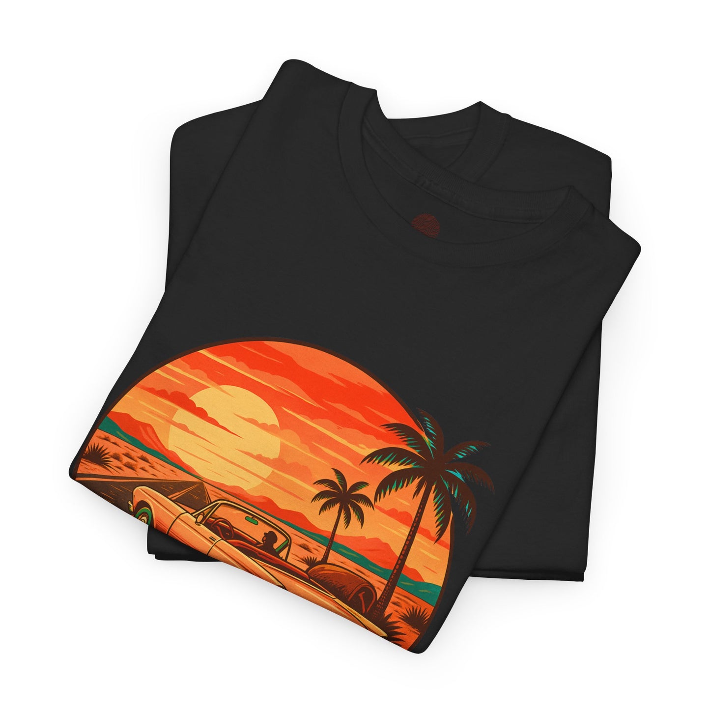 Timeless Soul Road Trip T-Shirt, Retro Sunset Unisex Tee, Vintage Palm Tree Graphic Shirt
