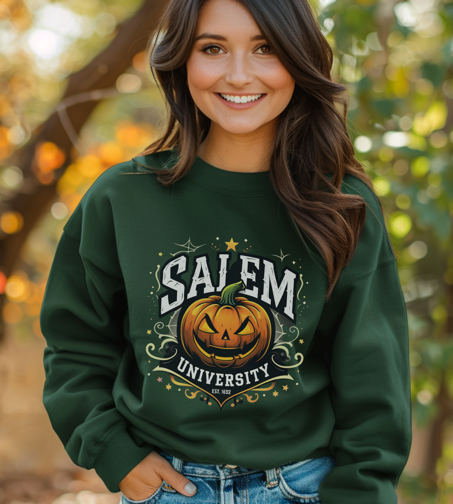 Salem University Jack-O’-Lantern – Unisex Gildan Heavy Blend Crewneck Sweatshirt