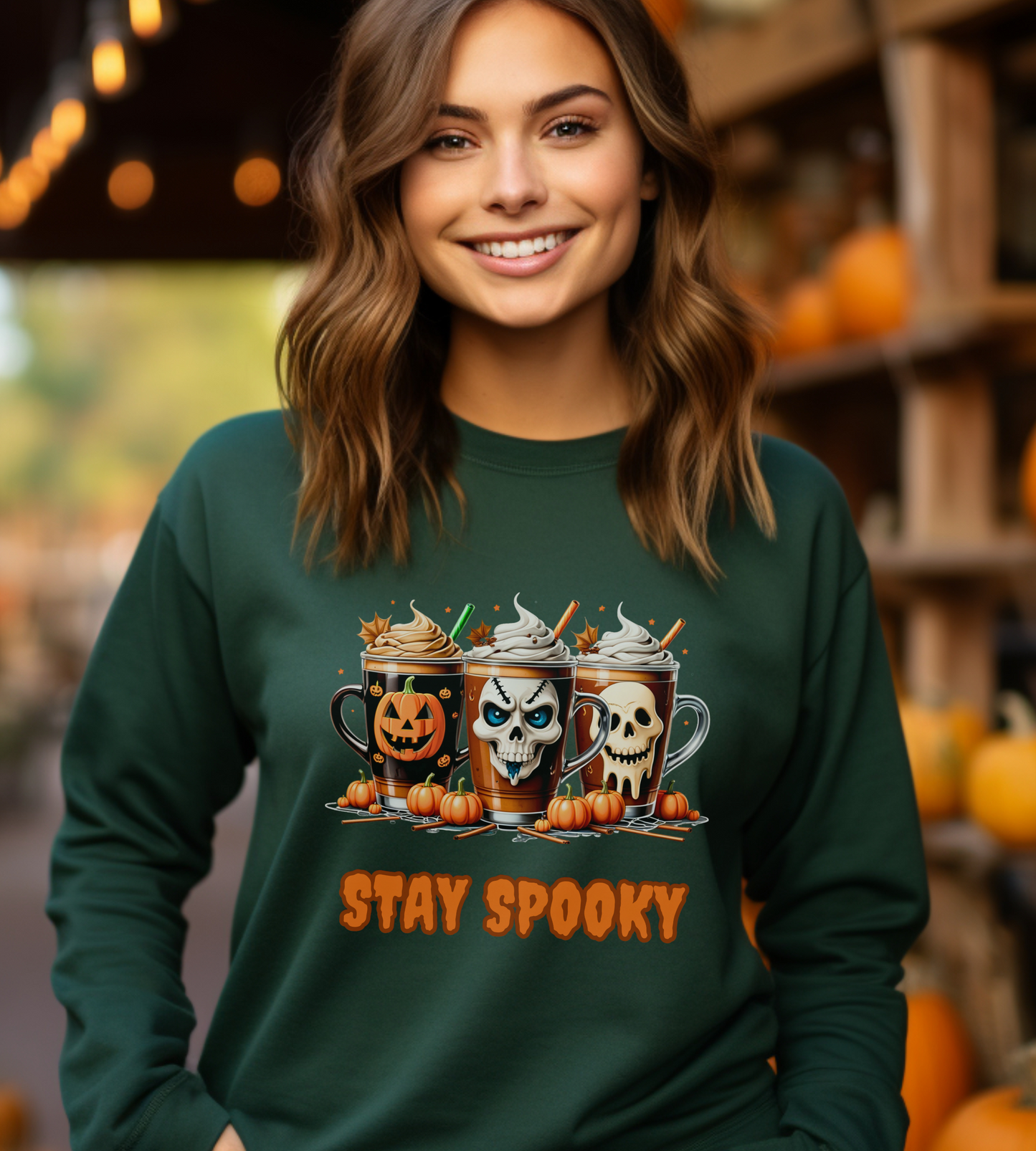 Stay Spooky Halloween Sweatshirt – Unisex Gildan Heavy Blend Crewneck Pullover